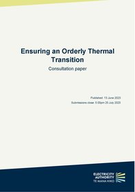 Consultation paper - Ensuring an orderly thermal transition