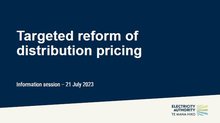 Presentation - Targeted reform of distribution pricing