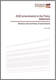 Policy statement 2022 - decision and summary of submissions