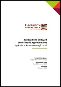 Levy-funded appropriations 2021/22 and 2022/23 - consultation paper