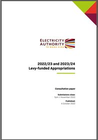 Levy-funded appropriations 2022/23 and 2023/24 - consultation paper