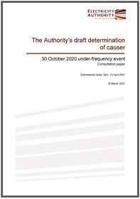 Draft determination of causer - 30 October 2020 UFE - consultation paper