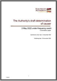 Draft determination of causer - 5 May 2022 UFE - consultation paper