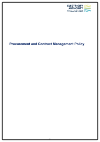 Procurement and Contract Management Policy