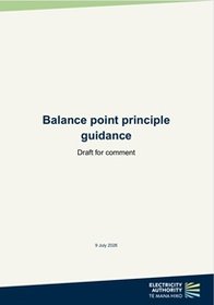 Balance point principle - draft for comment