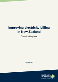 Improving electricity billing in New Zealand - Consultation paper