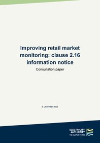 Improving retail market monitoring - consultation paper