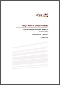 Hedge market enhancements permanent market-making backstop - consultation paper