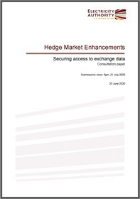 Hedge market enhancements securing access to exchange data - consultation paper