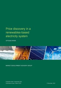 Price discovery in a renewables-based electricity system - options paper