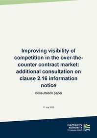 Improving visibility of competition in the OTC contract market - additional consultation