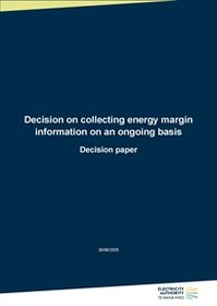 Collecting energy margin information - Decision paper