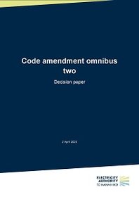 Code amendment omnibus #2 - Decision paper