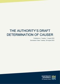 Draft determinations of causer - 30 July and 7 October 2022 UFE - consultation paper