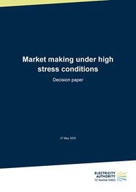 Market making under high stress conditions - Decision paper
