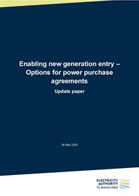 Enabling new generation entry – Options for power purchase agreements – Update paper