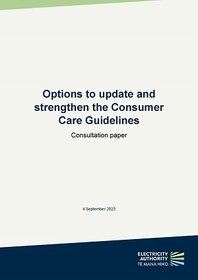 Consumer Care Guidelines - consultation paper