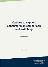 Options to support consumer plan comparison and switching - consultation paper