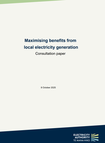 Maximising benefits from local generation - consultation paper