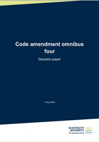 Code amendment omnibus #4 - Decision paper