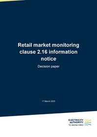 Improving retail market monitoring - Decision paper