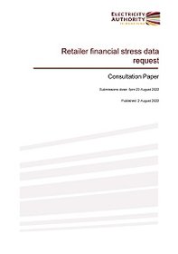 Retailer financial stress - consultation paper