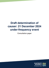 Draft determination of causer 21 December 2024 under-frequency event
