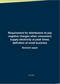 Definition of small businesses - Decision paper