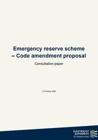 Emergency reserve scheme Code amendment proposal - Consultation paper