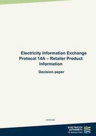 Electricity Information Exchange Protocol 14A - Decision paper