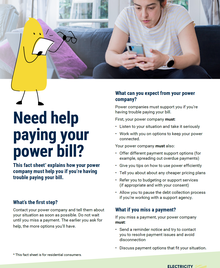 If you need help paying your power bill fact sheet