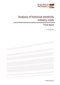 Analysis of historical electricity industry costs