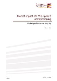Market impact of HVDC pole 3 commissioning