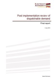 Post implementation review of dispatchable demand