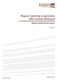 Regular reporting on generator offer revision behaviour