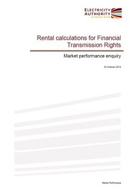 Rental calculations for Financial Transmission Rights
