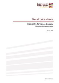 Retail price check - Market performance enquiry