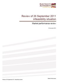 Review of 26 September 2011 infeasibility situation