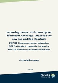 Improving product and consumption information exchange: proposals for new and updated standards - Consultation paper