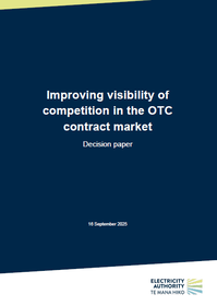 Improving visibility of competition in the OTC contract market - decision paper