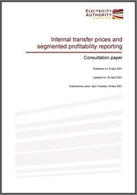 Internal transfer prices and segmented profitability reporting - consultation paper