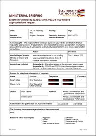 Levy funded appropriations request