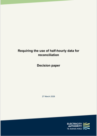 Requiring the use of half-hourly data for reconciliation - Decision paper