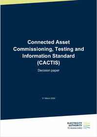 Connected Asset Commissioning, Testing and Information Standard - Decision paper