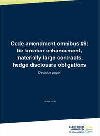 Code amendment omnibus #6 - Decision paper