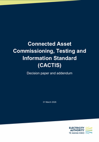 Connected Asset Commissioning, Testing and Information Standard – Decision paper and addendum