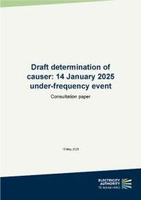 Draft determination of causer: 14 January 2025 under-frequency event