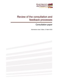 Consultation paper - review of consultation and feedback processes