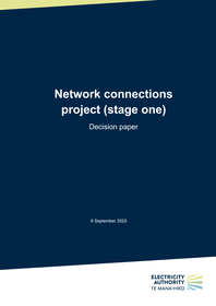 Network connections (stage one) - Final decision paper