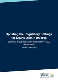 Summary of submissions on distribution settings consultation